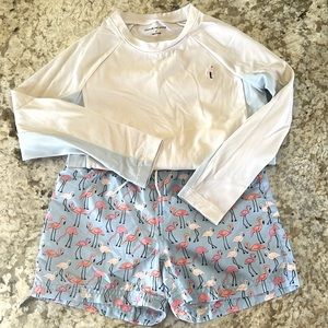 Janie and Jack Toddler Boy Swim Trunks & Rashguard